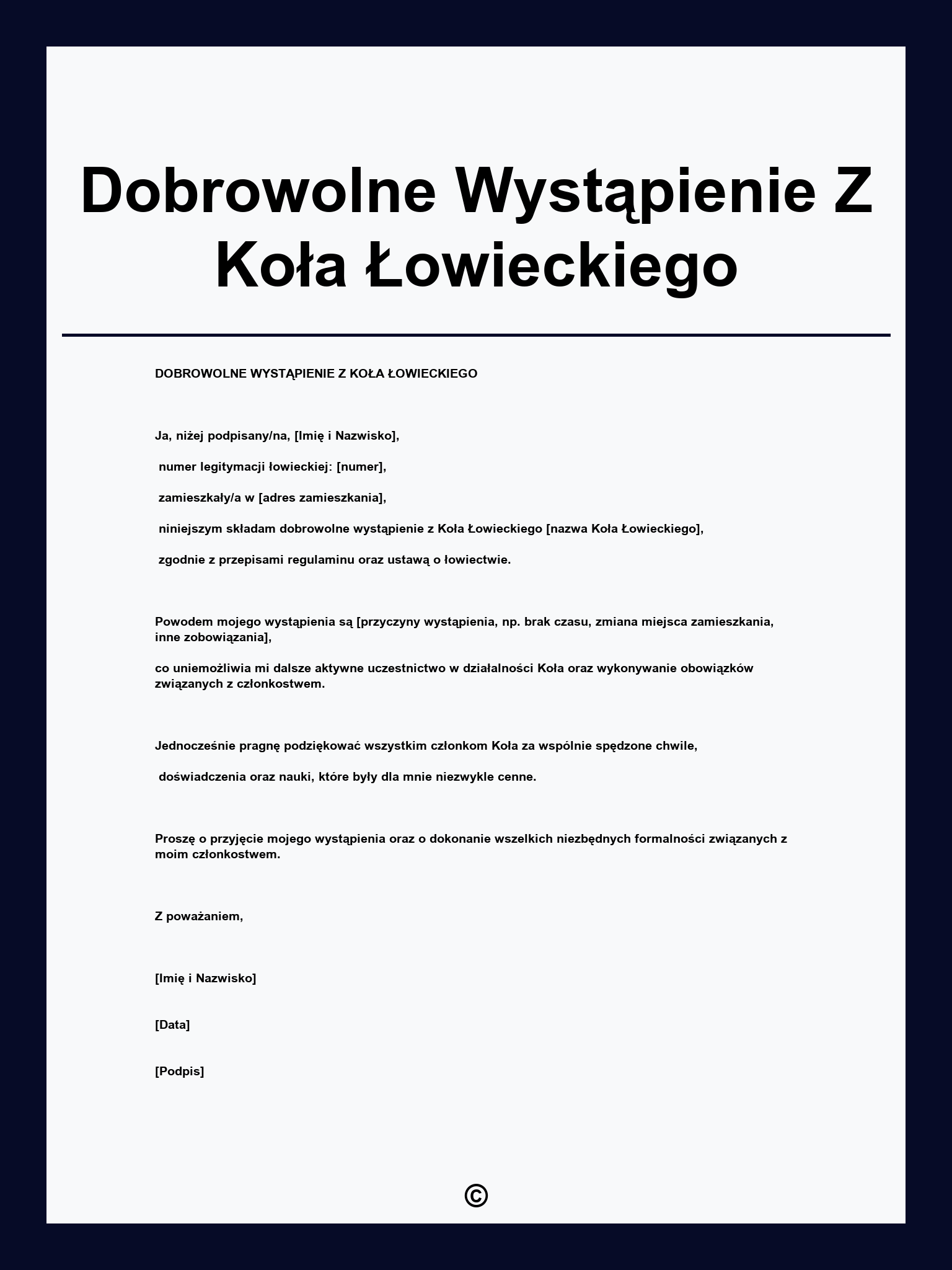 Dobrowolne Wystąpienie Z Koła Łowieckiego