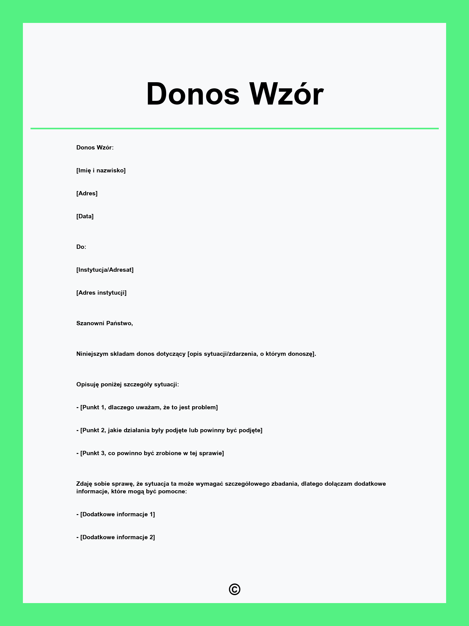 Donos Wzór